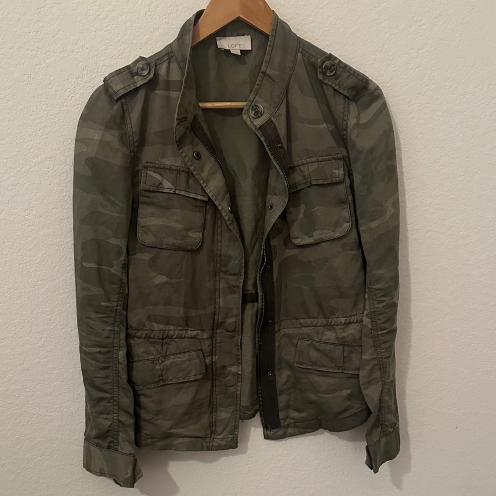 LOFT Olive Camo Green Utility S Military Jacket - Picture 2 of 8
